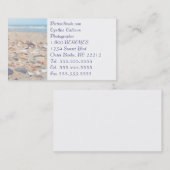 ビーチの名刺の貝殻 名刺 (正面/裏面)