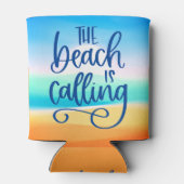 ビーチの呼び出し カスタム| Seascapeスタイリッシュ Art 缶クーラー (裏面)