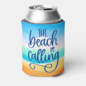 ビーチの呼び出し カスタム| Seascapeスタイリッシュ Art 缶クーラー (缶裏面)
