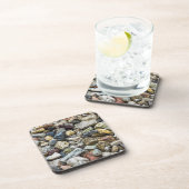 ビーチの堅いプラスチックコースターの小石 コースター (右側)