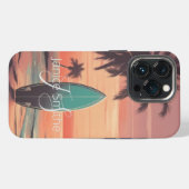 ビーチの夕日モノグラム iPhoneケース (裏面横)