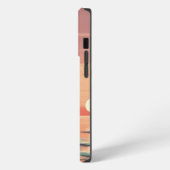 ビーチの夕日モノグラム iPhoneケース (左側面)