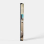 ビーチの夕日モノグラム iPhone 15ケース (右側面)