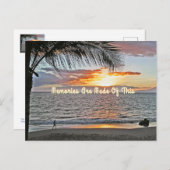 ビーチの夕日/思い出はこれから作られる ポストカード (正面/裏面)