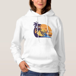 ビーチの夕焼けの雰囲気 | 夏のトロピカルTシャツ パーカ