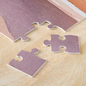 ビーチの夕焼け | 美しい水彩画 ジグソーパズル (側面)