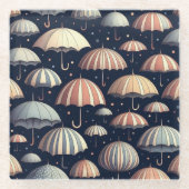 ビーチの夜 ガラスコースター (正面)