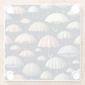 ビーチの夜 ガラスコースター (裏面)