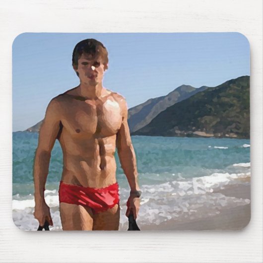 ビーチの大きな塊 マウスパッド (正面)