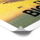 ビーチの大女おもしろいヴィンテージ ポスター (角)