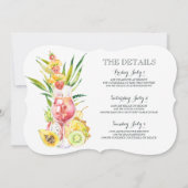 ビーチの女の子のバチェロレッテの招待状 招待状 (裏面)