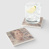 ビーチの女ロシアの性 ストーンコースター (横)