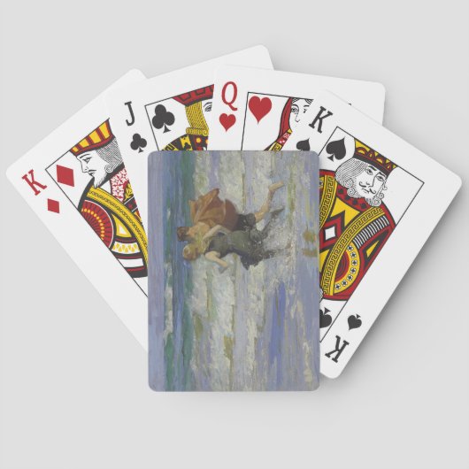 ビーチの子供たち(Edward Henry Potthast) トランプ (裏面)