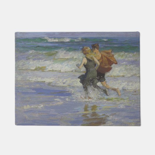 ビーチの子供たち(Edward Henry Potthast) ドアマット (正面)