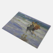 ビーチの子供たち(Edward Henry Potthast) ドアマット (アングル)