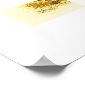 ビーチの子供のヴィンテージイラスト  ポスター (角)