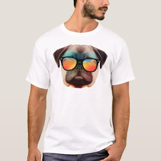 ビーチの子犬 Tシャツ (正面)