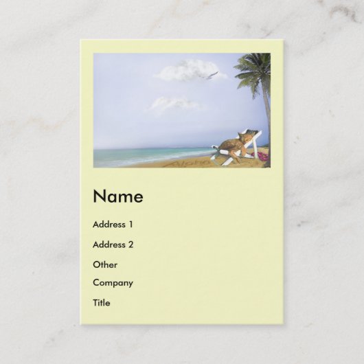 ビーチの子猫 名刺 (正面)