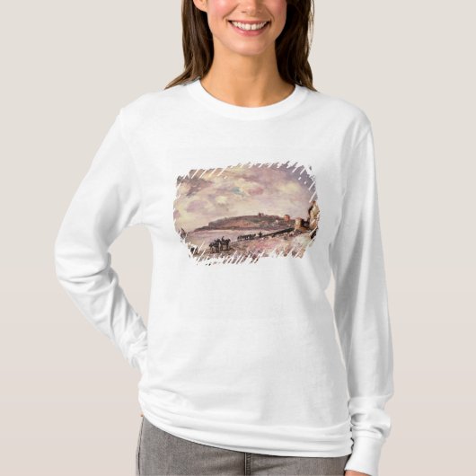 ビーチの子馬との海景 Tシャツ (正面)