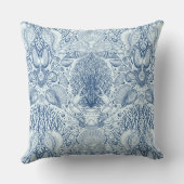 ビーチの宝を青で クッション (裏面)