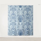 ビーチの宝を青で タペストリー (正面)