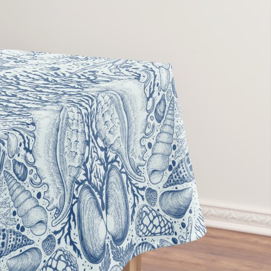 ビーチの宝を青で テーブルクロス (インサイチュ)