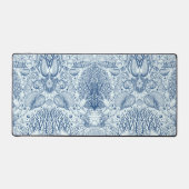 ビーチの宝を青で デスクマット (正面)