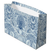 ビーチの宝を青で ラージペーパーバッグ (裏面アングル)