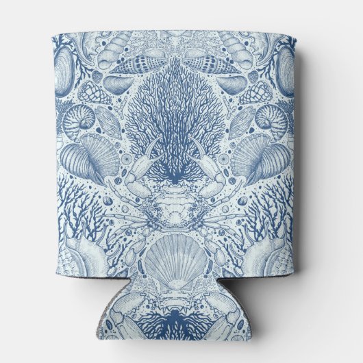 ビーチの宝を青で 缶クーラー (裏面)