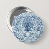 ビーチの宝を青で 缶バッジ (正面&裏面)