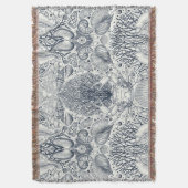 ビーチの宝物,貝殻,カニ,サンゴと海 スローブランケット (正面縦)