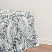 ビーチの宝物，貝殻，カニ，サンゴと海 テーブルクロス (インサイチュ)