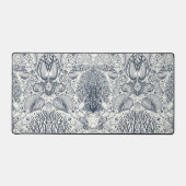 ビーチの宝物，貝殻，カニ，サンゴと海 デスクマット (正面)