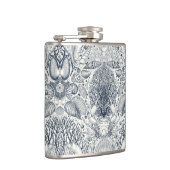 ビーチの宝物，貝殻，カニ，サンゴと海 フラスク (右)