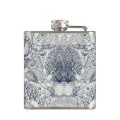 ビーチの宝物，貝殻，カニ，サンゴと海 フラスク (裏面)