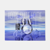 ビーチの家の続きの家の玄関マットのドラム ドアマット (正面)