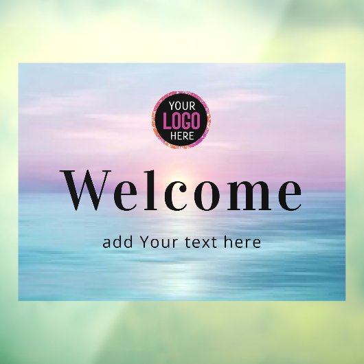 ビーチの小さなビジネス ウィンドウサイン (シート3)