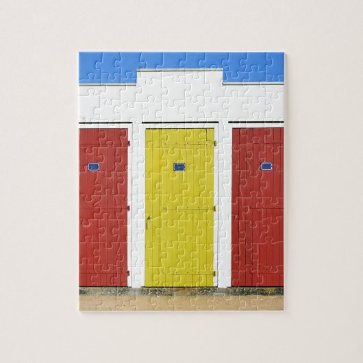 ビーチの小屋でフランスのヴァネエ ジグソーパズル (縦)