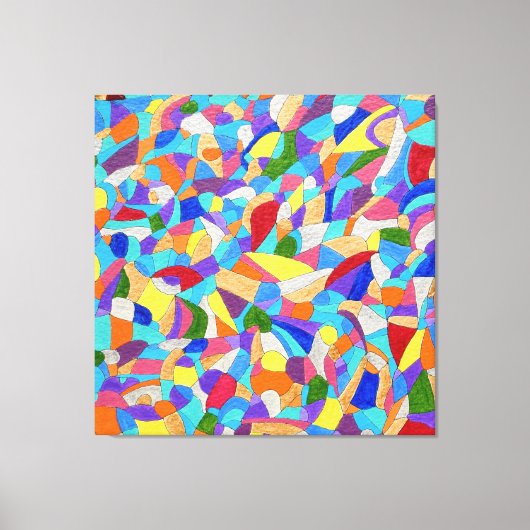 ビーチの小石 キャンバスプリント (正面)