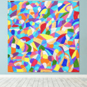 ビーチの小石 キャンバスプリント (インサイチュ (ウッドフロア))