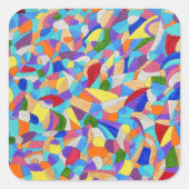 ビーチの小石 スクエアシール (正面)