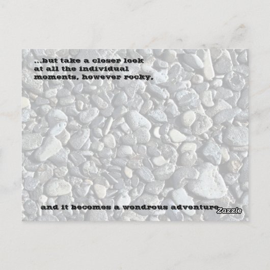 ビーチの小石：友情 – はがき (裏面)