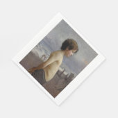 ビーチの少年（Jules Bastien-Lepage著） スタンダードランチョンナプキン (角)
