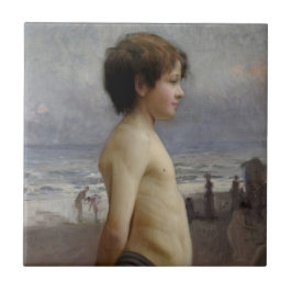 ビーチの少年（Jules Bastien-Lepage著） タイル