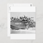 ビーチの嵐， 1940年代 ポストカード (正面/裏面)