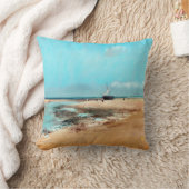 ビーチの干潮時（河口）、エドガー・デガ クッション (ブランケット)