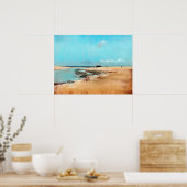 ビーチの干潮時（河口）、エドガー・デガ ポスター (キッチン)