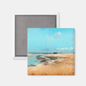 ビーチの干潮時(河口)、エドガー・デガ マグネット (正面/裏面)