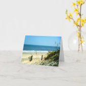ビーチの平和な日 カード (黄色い花)