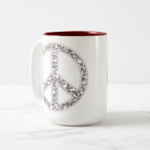 ビーチの平和マグ ツートーンマグカップ (正面左)